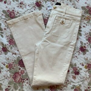 NWT Ann Taylor Cream Flare Pants
